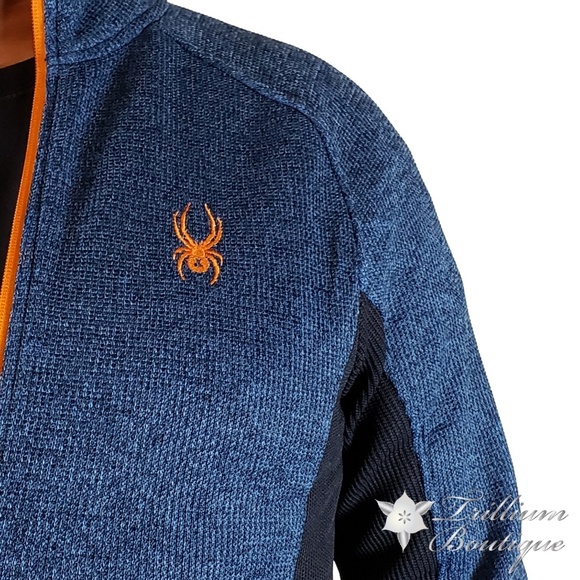 Spyder Men's Constant Full Zip Sweater Blue Large - Picture 5 of 6